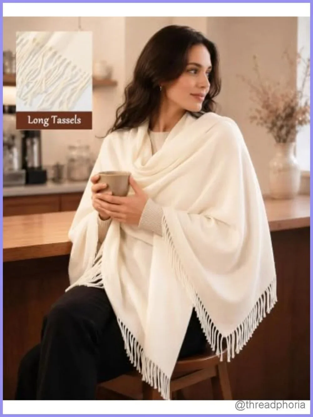 Pashmina Shawl Wrap Tassel Scarf Evening Dress Cover Up